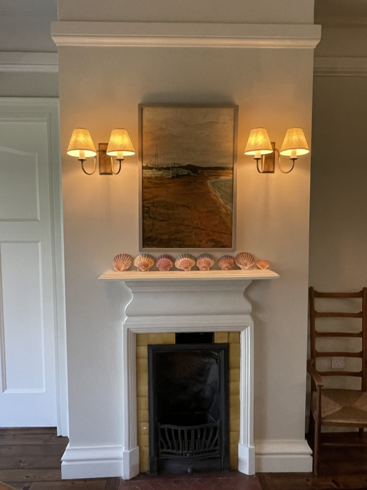 Fireplace, Mirror, Wall Light, Hallway